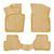 Резиновые коврики Rizline 3D для Volkswagen Passat B6 2005-2010 с перемычкой, борт 5см S-3847 BEIGE фото