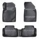 Резиновые коврики Rizline 3D для Peugeot 407 2003-2010 с перемычкой, борт 5см S-1484 фото 1