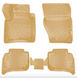 Резиновые коврики Rizline 3D для Volkswagen Touareg 2018- с перемычкой, борт 5см S-3991 BEIGE фото 1