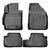 Резиновые коврики Rizline 3D для Toyota Corolla 10 E140,E150 2006-2013 с перемычкой, борт 5см S-3564 фото
