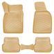 Резиновые коврики Rizline 3D для Audi A4 B6/B7 2001-2009 с перемычкой, борт 5см S-0044 BEIGE фото 1