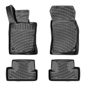 Резиновые коврики Rizline 3D для Mini Cooper R56/57 2006-2013 с перемычкой, борт 5см S-2284 фото