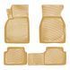 Резиновые коврики Rizline 3D для Renault Megane 2 2002-2009 с перемычкой, борт 5см S-2987 BEIGE фото 1