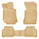 Резиновые коврики Rizline 3D для Mercedes E-Class W211 2003-2009 с перемычкой, борт 5см S-2116 BEIGE фото 1