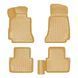 Резиновые коврики Rizline 3D для Mercedes E-Class W213 2017- с перемычкой, борт 5см S-2147 BEIGE фото