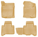 Резиновые коврики Rizline 3D для Toyota Land Cruiser Prado 150 2009- с перемычкой, борт 5см S-1507 BEIGE фото 1